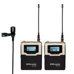 Microdot M100 Interview Wireless IN EAR Monitor Cardioid Lavalier Microphone System (590 to 615 MHz)