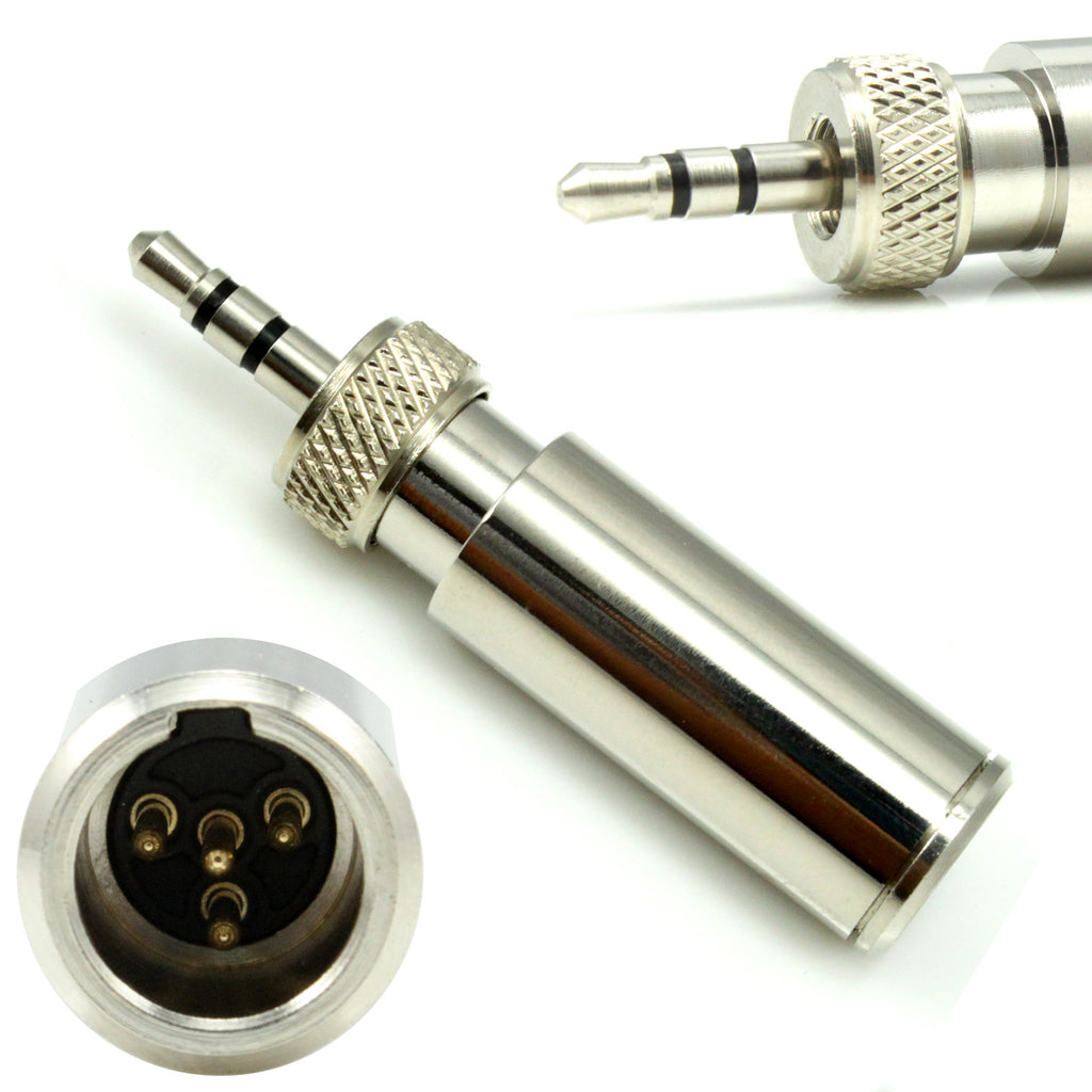 3.5mm Jack Plug Microphone Adapter for Shure TA4F 4 Pin Mini XLR