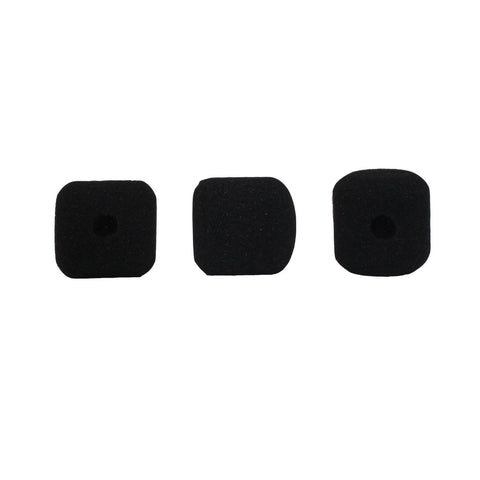 YPA MMW3 Foam Windshields FOR gooseneck Instrument Microphone 3 Pack (Black)